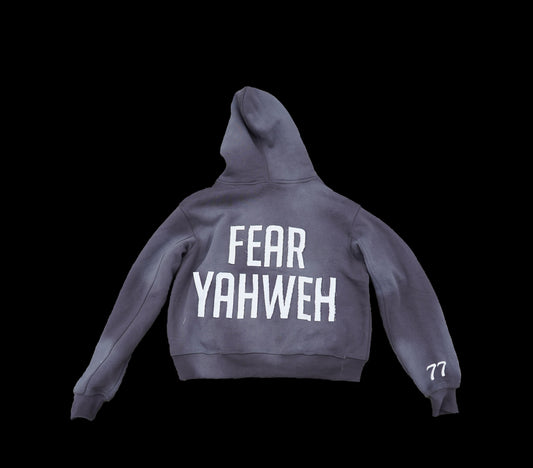 "FEAR YAHWEH" Cropped Zip Up